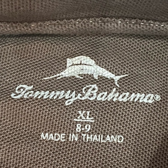 TOMMY Bahama Youth Boy’s 8/9 Years Brown Polo Short Sleeved Golf Shirt - Picture 2 of 3